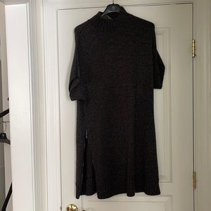 Mock turtleneck tunic , side zippers for ease.